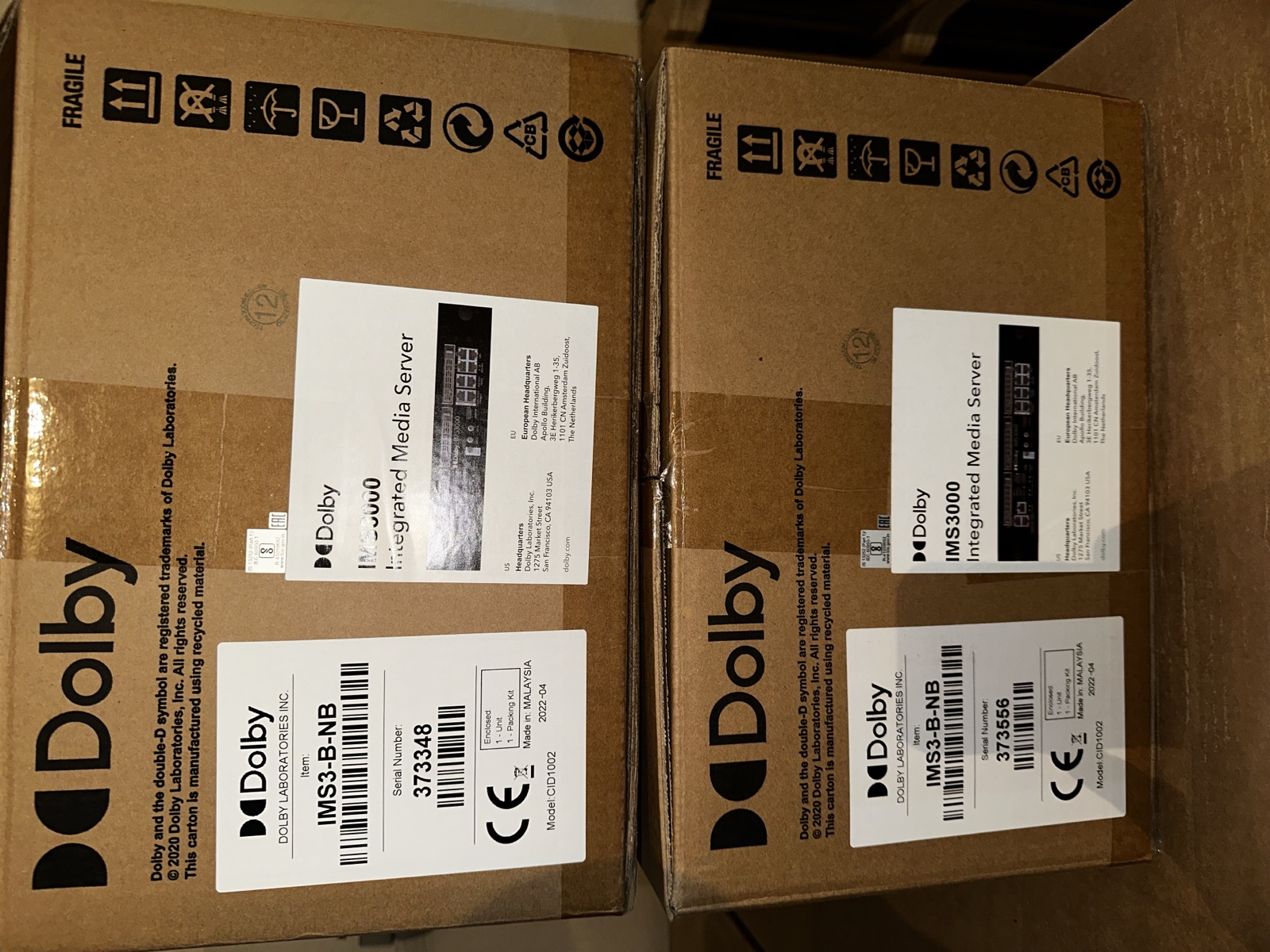 Auditoría — servidores Dolby IMS3000