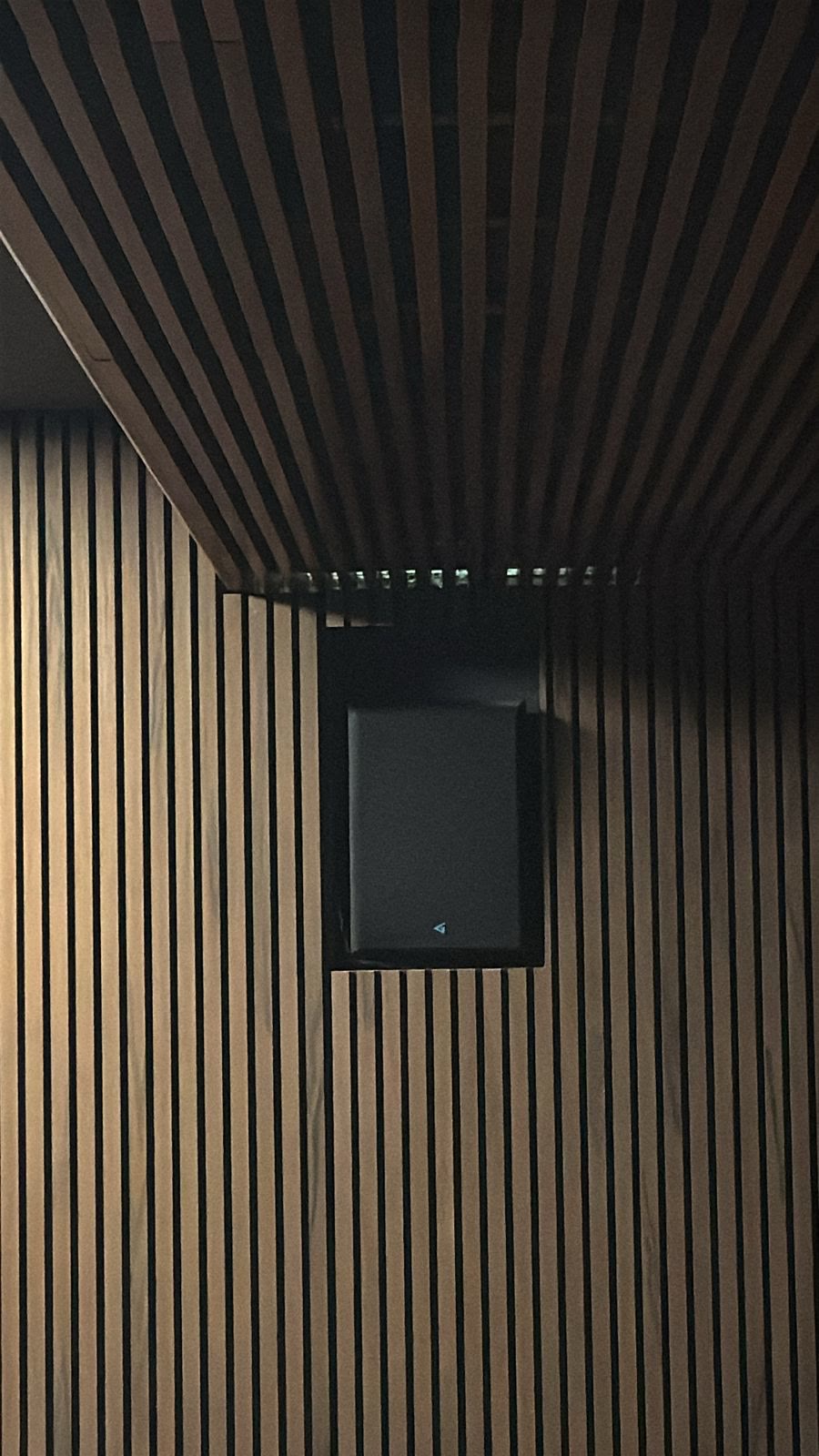 Parlante surround montado en su nicho